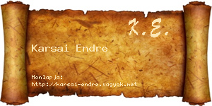 Karsai Endre névjegykártya